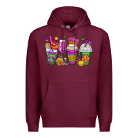 Burgundy mardi gras coffee cups Premium Hoodie - OliviaCreatesArt
