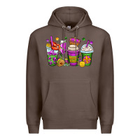 Coffee mardi gras coffee cups Premium Hoodie - OliviaCreatesArt