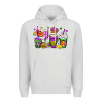 Dove Grey mardi gras coffee cups Premium Hoodie - OliviaCreatesArt
