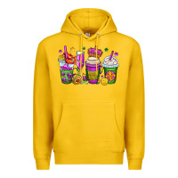 Lemon mardi gras coffee cups Premium Hoodie - OliviaCreatesArt