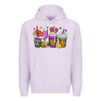 Lilac mardi gras coffee cups Premium Hoodie - OliviaCreatesArt