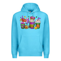 Ocean Blue mardi gras coffee cups Premium Hoodie - OliviaCreatesArt