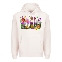 Pale Pink mardi gras coffee cups Premium Hoodie - OliviaCreatesArt