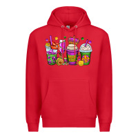 Red mardi gras coffee cups Premium Hoodie - OliviaCreatesArt