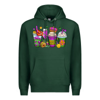 Sports Green mardi gras coffee cups Premium Hoodie - OliviaCreatesArt