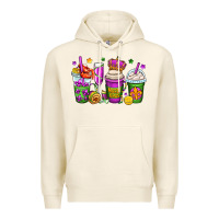 Tofu mardi gras coffee cups Premium Hoodie - OliviaCreatesArt