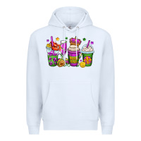 White mardi gras coffee cups Premium Hoodie - OliviaCreatesArt