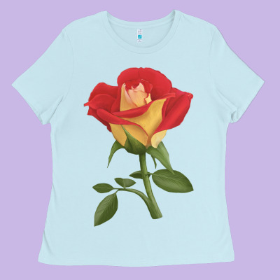 Ketchup And Mustard Rose Ladies Tee Designed By Lillyallendesigns