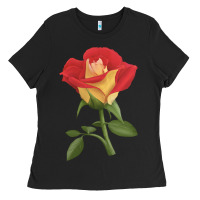 Black Ketchup And Mustard Rose Ladies Tee - LillyAllenDesigns