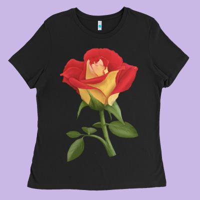 Ketchup And Mustard Rose Ladies Tee Designed By Lillyallendesigns