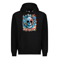 Black made in america skull Premium Hoodie - JahusDesignShop