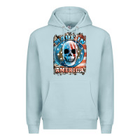 Blue Mist made in america skull Premium Hoodie - JahusDesignShop