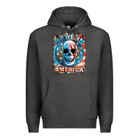 Charcoal Heather made in america skull Premium Hoodie - JahusDesignShop