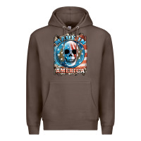 Coffee made in america skull Premium Hoodie - JahusDesignShop