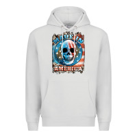 Dove Grey made in america skull Premium Hoodie - JahusDesignShop