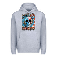 Heather Grey made in america skull Premium Hoodie - JahusDesignShop
