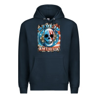 Navy made in america skull Premium Hoodie - JahusDesignShop