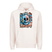 Pale Pink made in america skull Premium Hoodie - JahusDesignShop