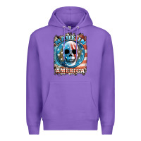 Purple made in america skull Premium Hoodie - JahusDesignShop
