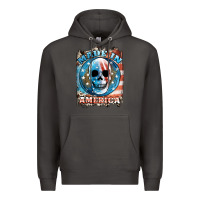 Smoke made in america skull Premium Hoodie - JahusDesignShop