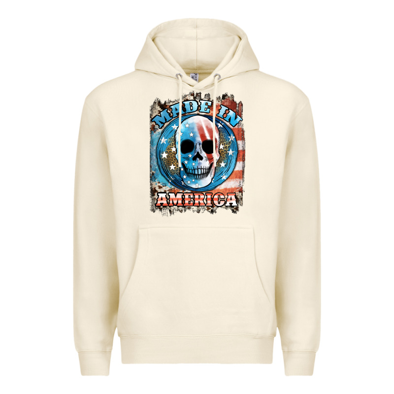Made In America Skull Premium Hoodie by JahusDesignShop | Teevron