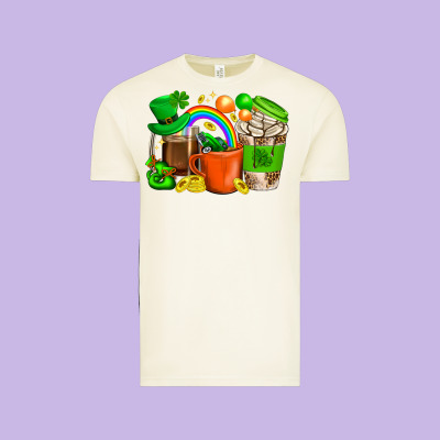St. Patricks Day Coffee Cups Vintage Tee Designed By Bundleandbundleshop
