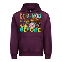 Mauve Wine Deja Moo I've Heard Tih Bull Before Urban Hoodie - CowhideDigitalArt