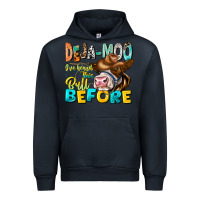 Navy Deja Moo I've Heard Tih Bull Before Urban Hoodie - CowhideDigitalArt