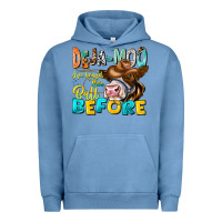 Pigment Pebble Blue Deja Moo I've Heard Tih Bull Before Urban Hoodie - CowhideDigitalArt