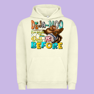 Deja Moo I've Heard Tih Bull Before Urban Hoodie Designed By Cowhidedigitalart