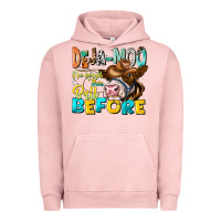 Pigment Salmon Deja Moo I've Heard Tih Bull Before Urban Hoodie - CowhideDigitalArt