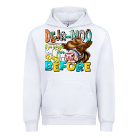 White Deja Moo I've Heard Tih Bull Before Urban Hoodie - CowhideDigitalArt