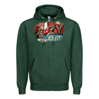 Sports Green cozy season Zipper Hoodie - CowGirlArtShop