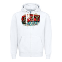 White cozy season Zipper Hoodie - CowGirlArtShop