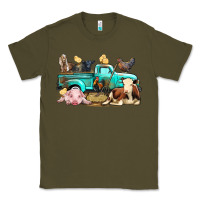Army Green Farm Animals Truck Classic Tee - BundleAndBundleShop