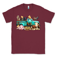 Burgundy Farm Animals Truck Classic Tee - BundleAndBundleShop