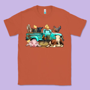 Farm Animals Truck Classic Tee Designed By Bundleandbundleshop