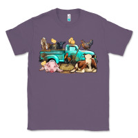 Lavender Farm Animals Truck Classic Tee - BundleAndBundleShop