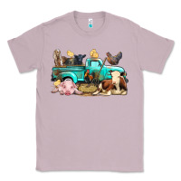 Lilac Farm Animals Truck Classic Tee - BundleAndBundleShop