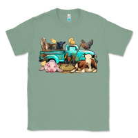 Sage Farm Animals Truck Classic Tee - BundleAndBundleShop