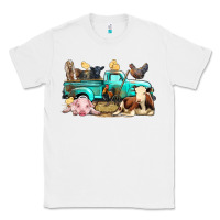 White Farm Animals Truck Classic Tee - BundleAndBundleShop
