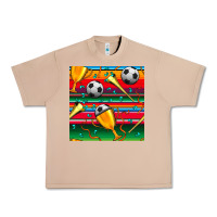 Burro soccer winner cup and vuvuzela with serape seamless pattern Urban Heavy Tee - BundleAndBundleShop