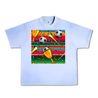 Grape Ice soccer winner cup and vuvuzela with serape seamless pattern Urban Heavy Tee - BundleAndBundleShop