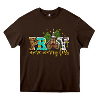 Chocolate Brown pray more worry less with church Heavy Core Tee - AdoDesignShop