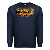 Navy Equality hurts no one Premium Sweatshirt - FaDigitalArtStudio