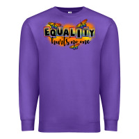 Purple Equality hurts no one Premium Sweatshirt - FaDigitalArtStudio