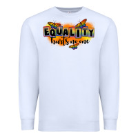 White Equality hurts no one Premium Sweatshirt - FaDigitalArtStudio