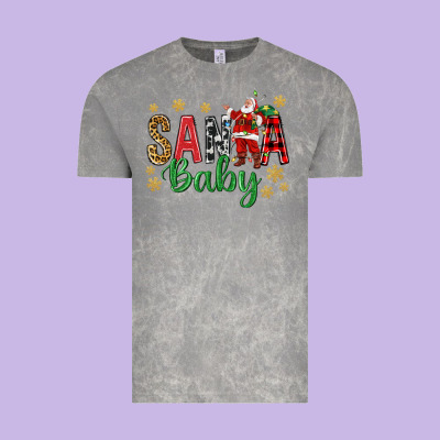 Santa Baby With Santa Vintage Tee Designed By Bundleandbundleshop