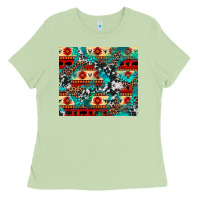 Matcha aztec leopard cowhide turquoise Ladies Tee - BarkalooDesign