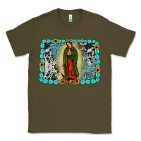 Army Green Gemstone our lady of Guadalupe Classic Tee - JahusDesignShop
